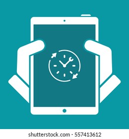 Full time technical assistance services - Vector web icon