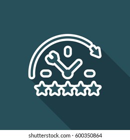 Full time technical assistance services - Vector web icon