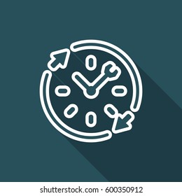 Full time technical assistance services - Vector web icon