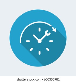 Full time technical assistance services - Vector web icon