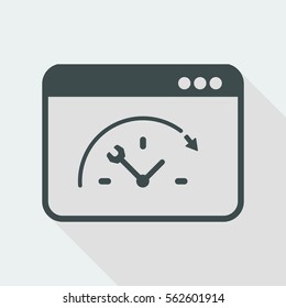 Full time technical assistance - Vector flat icon