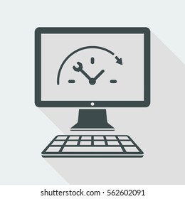 Full time technical assistance - Vector flat icon