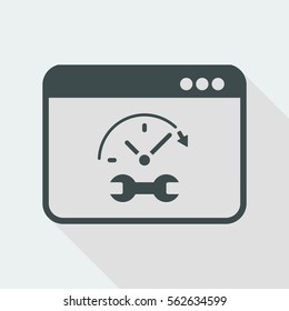 Full time web assistance - Vector flat icon