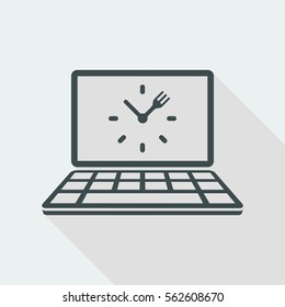 Full time web cooking services - Vector flat icon