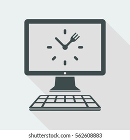 Full time web cooking services - Vector flat icon