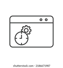 Full time web service icons  symbol vector elements for infographic web
