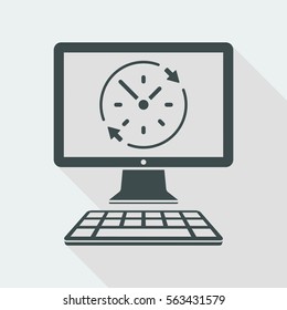 Full time web service - Vector flat icon