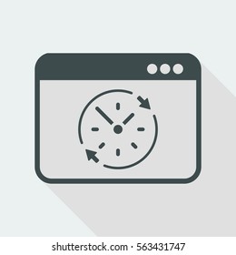 Full time web service - Vector flat icon