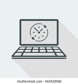 Full time web service - Vector flat icon