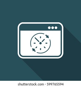 Full time web service - Vector flat icon
