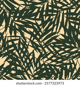 Full tropical palm tree leaves pattern