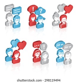 Full vector 3d Avatars concepts, suitable for social media related designs