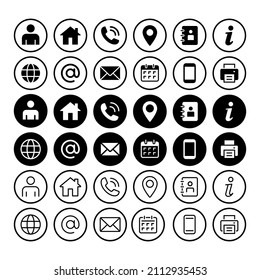 Full Vector Contact Icon set 