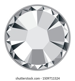 Full vector diamond strass isolated on a white background