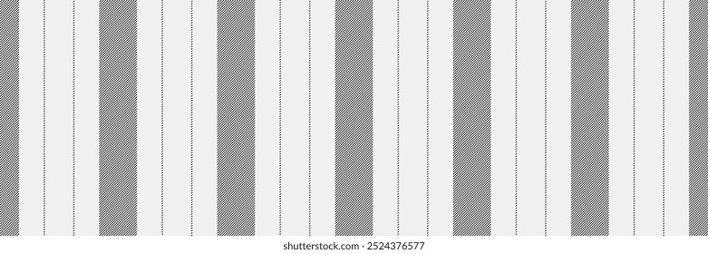 Full vector lines textile, softness vertical fabric stripe. Curve background texture pattern seamless in white and grey colors palette.
