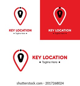 full vector location key logo, minimalist logo, modern logo