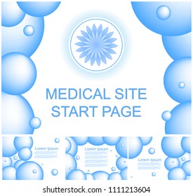 Full vector site design collection with neutral bubbles background