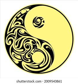 Full vector yin yang sign