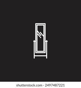 Full view mirror flat vector design