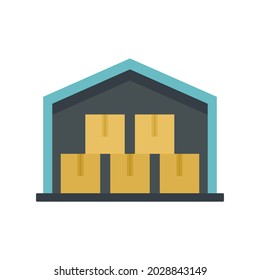 Full warehouse icon. Flat illustration of full warehouse vector icon isolated on white background