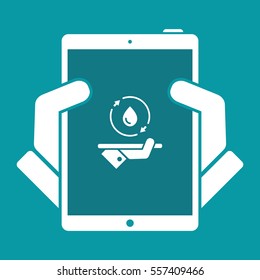 Full water services - Vector web icon
