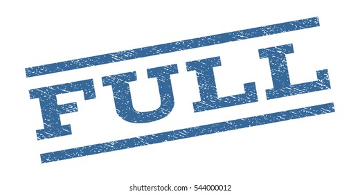 Full watermark stamp. Text caption between parallel lines with grunge design style. Rubber seal stamp with dirty texture. Vector cobalt blue color ink imprint on a white background.