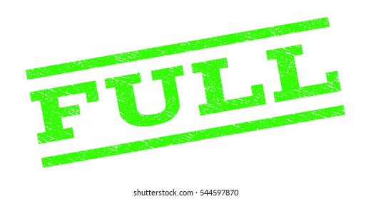 Full watermark stamp. Text tag between parallel lines with grunge design style. Rubber seal stamp with scratched texture. Vector light green color ink imprint on a white background.