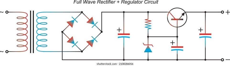 Full Wave Rectifier + Regler Circuit