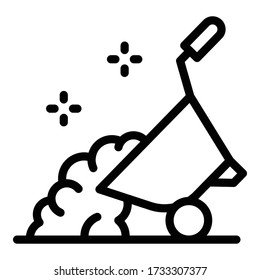 Icono de flecha de ruedas completa. Icono de vector de flecha de ruedas completa de contorno para diseño web aislado en fondo blanco