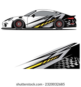 Full wrap racing car abstract vinyl sticker graphics kit 