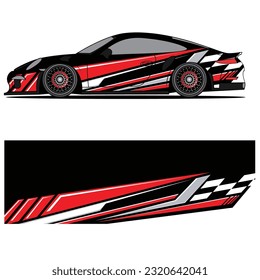 Full wrap racing car abstract vinyl sticker graphics kit 