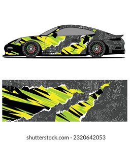 Full wrap racing car abstract vinyl sticker graphics kit 