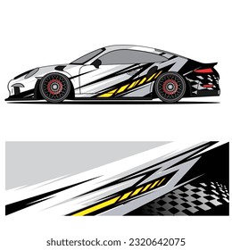 Full wrap racing car abstract vinyl sticker graphics kit 