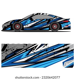 Full wrap racing car abstract vinyl sticker graphics kit 