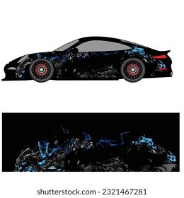 
Full wrap racing car abstract vinyl sticker graphics kit 