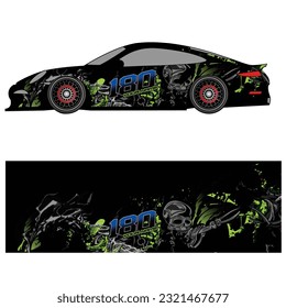 
Full wrap racing car abstract vinyl sticker graphics kit 