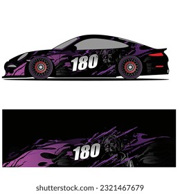 
Full wrap racing car abstract vinyl sticker graphics kit 