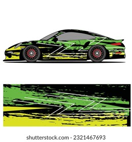 
Full wrap racing car abstract vinyl sticker graphics kit 