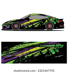 
Full wrap racing car abstract vinyl sticker graphics kit 