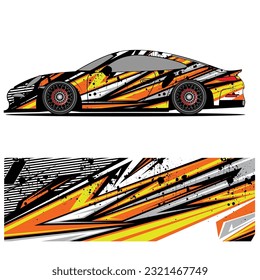 
Full wrap racing car abstract vinyl sticker graphics kit 