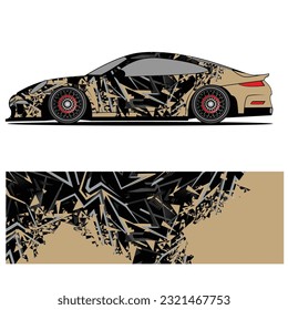 
Full wrap racing car abstract vinyl sticker graphics kit 