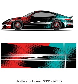 
Full wrap racing car abstract vinyl sticker graphics kit 