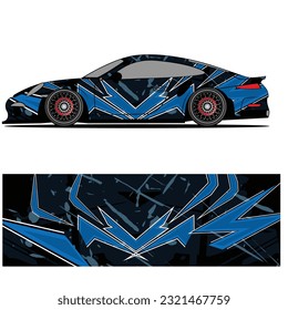 
Full wrap racing car abstract vinyl sticker graphics kit 