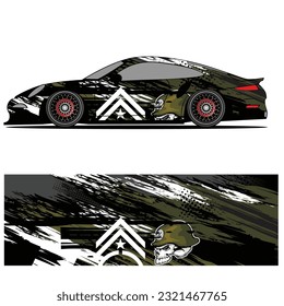 
Full wrap racing car abstract vinyl sticker graphics kit 