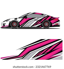 
Full wrap racing car abstract vinyl sticker graphics kit 