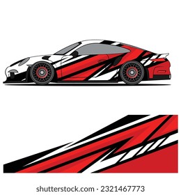 
Full wrap racing car abstract vinyl sticker graphics kit 