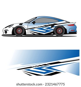 
Full wrap racing car abstract vinyl sticker graphics kit 