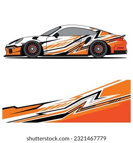 
Full wrap racing car abstract vinyl sticker graphics kit 