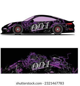 
Full wrap racing car abstract vinyl sticker graphics kit 