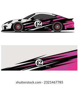 
Full wrap racing car abstract vinyl sticker graphics kit 